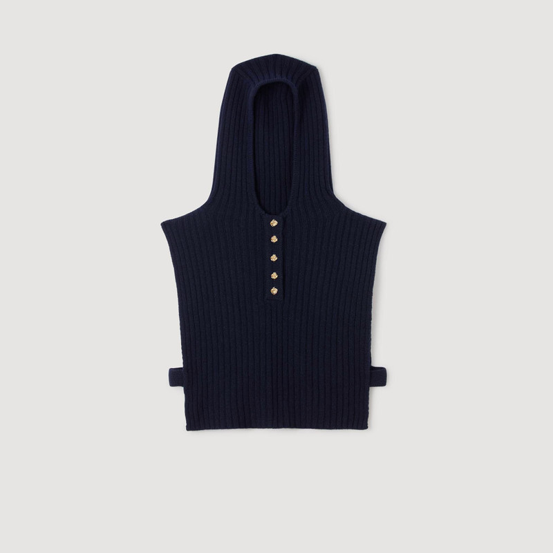 Sandro WOOL HOODED KNIT COLLAR outlook