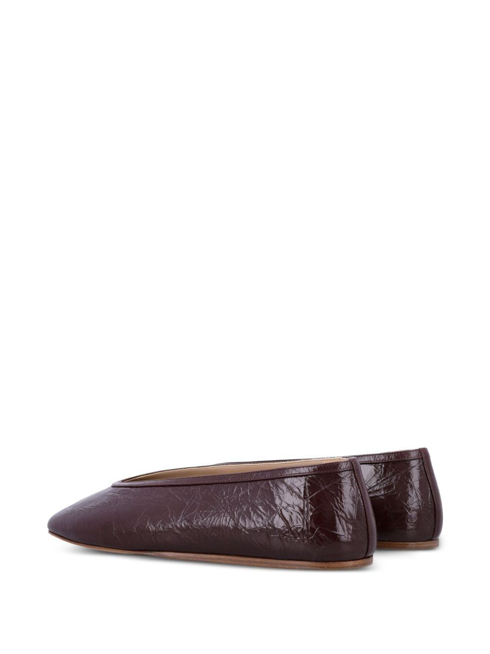 Luna textured-leather ballet flats - 3