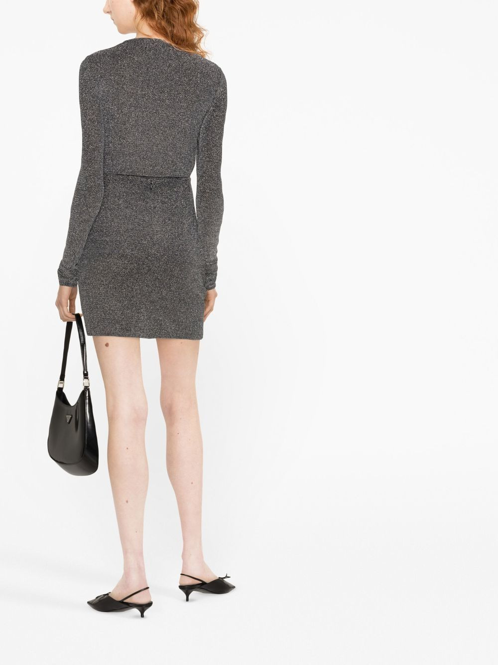 draped metallic miniskirt - 4