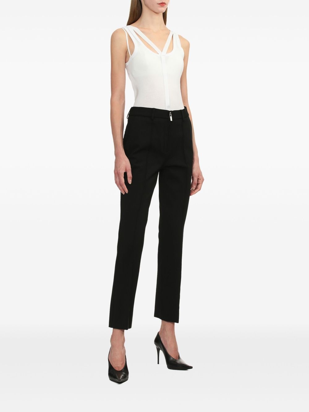 exposed-zip trousers - 2