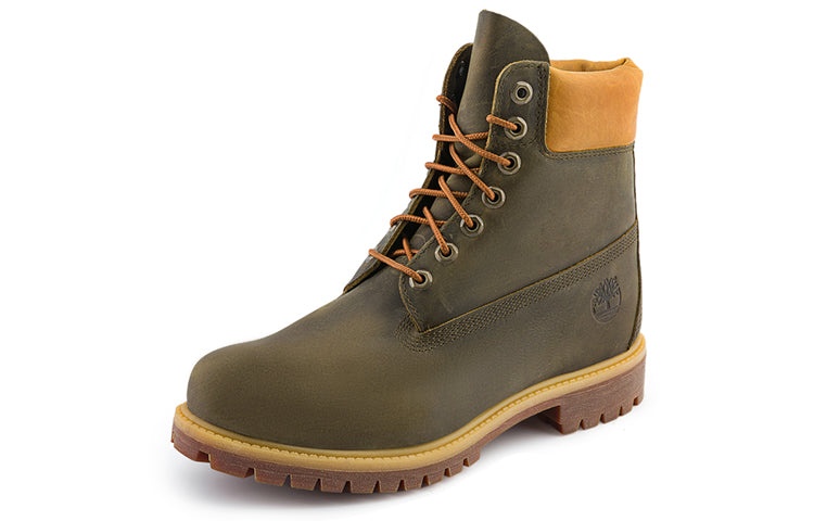 Timberland Premium 6 Inch Waterproof Boot 'Olive Green Yellow' A6291 - 3