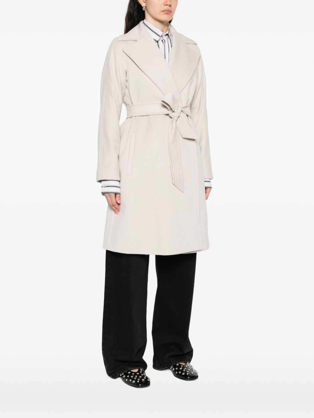 side-pockets oversized coat - 3