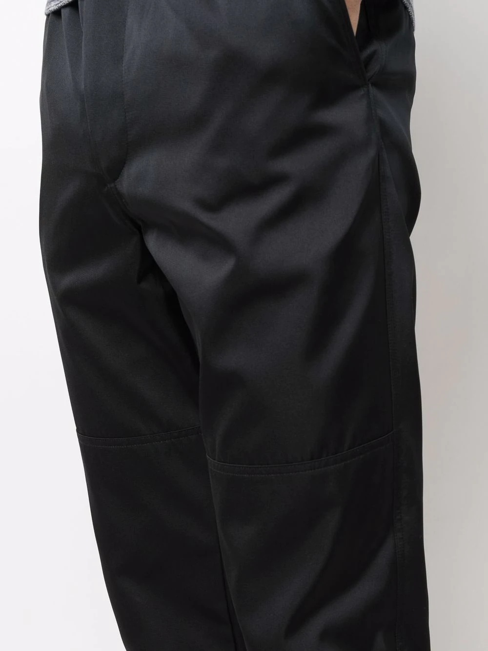 drawstring-waist cotton track trousers - 5