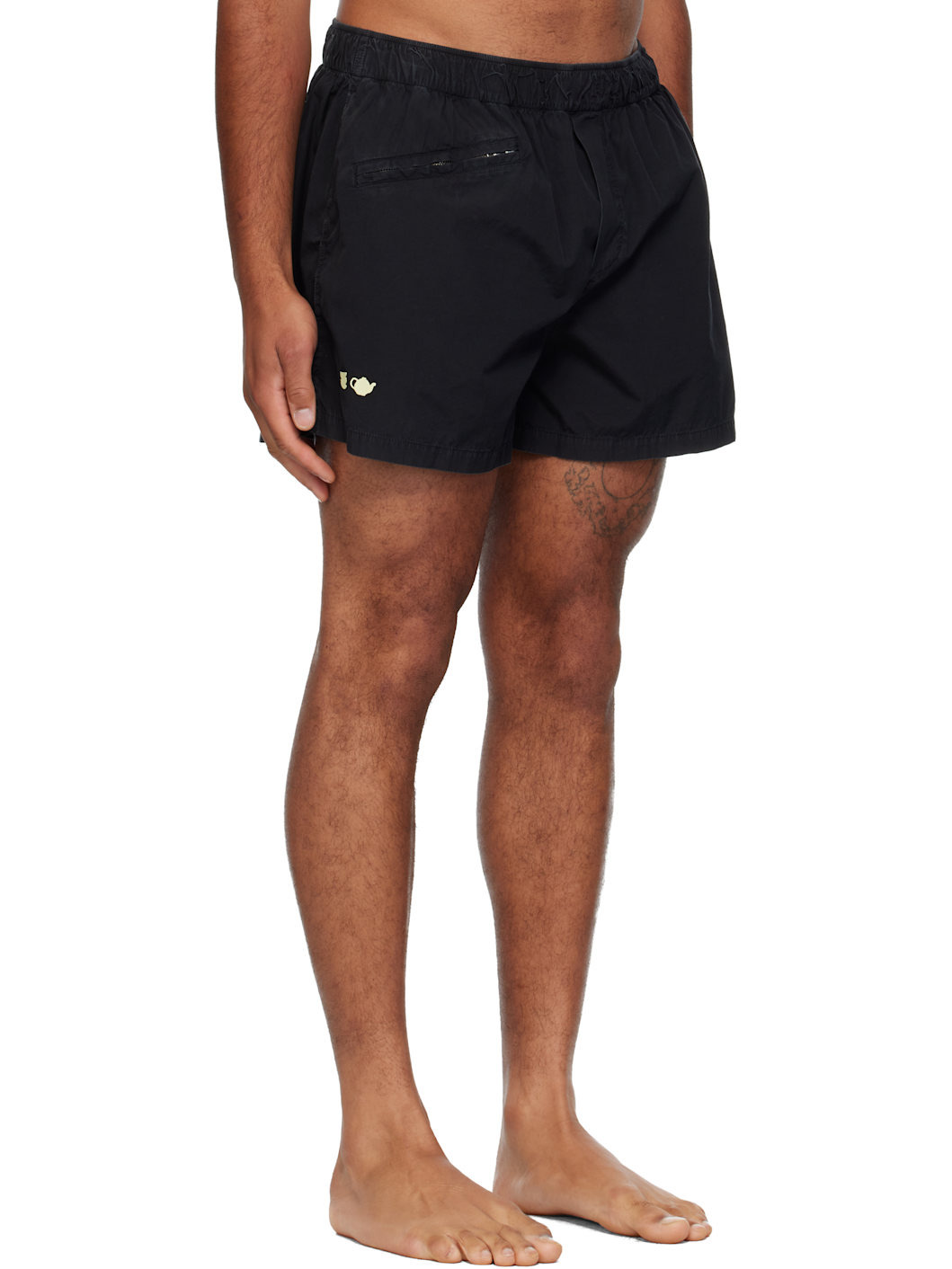 Black Embroidered Shorts - 2