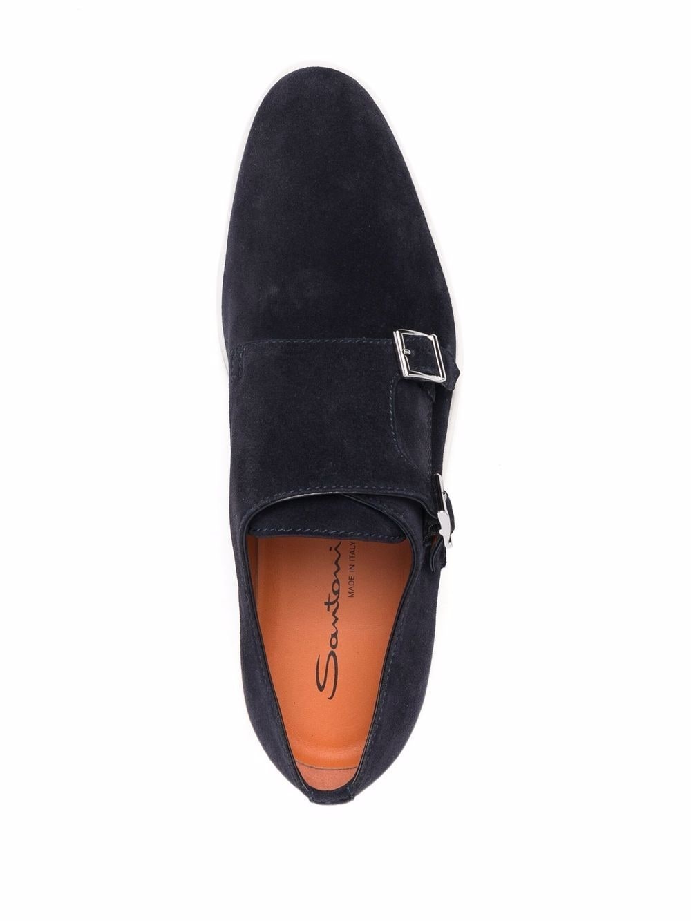 double-buckle suede monk shoes - 4