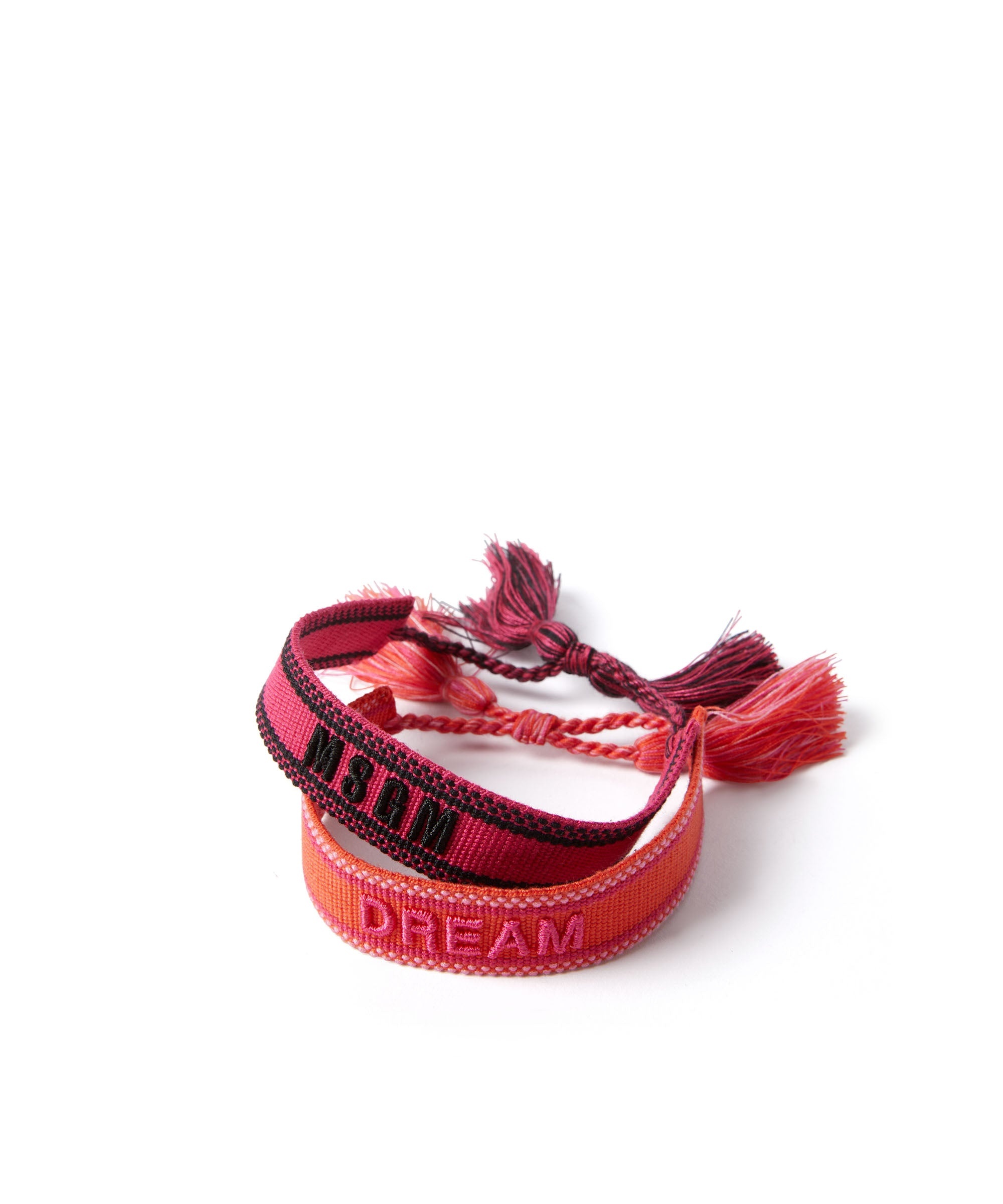 Embroidered cotton MSGM bracelets - 1