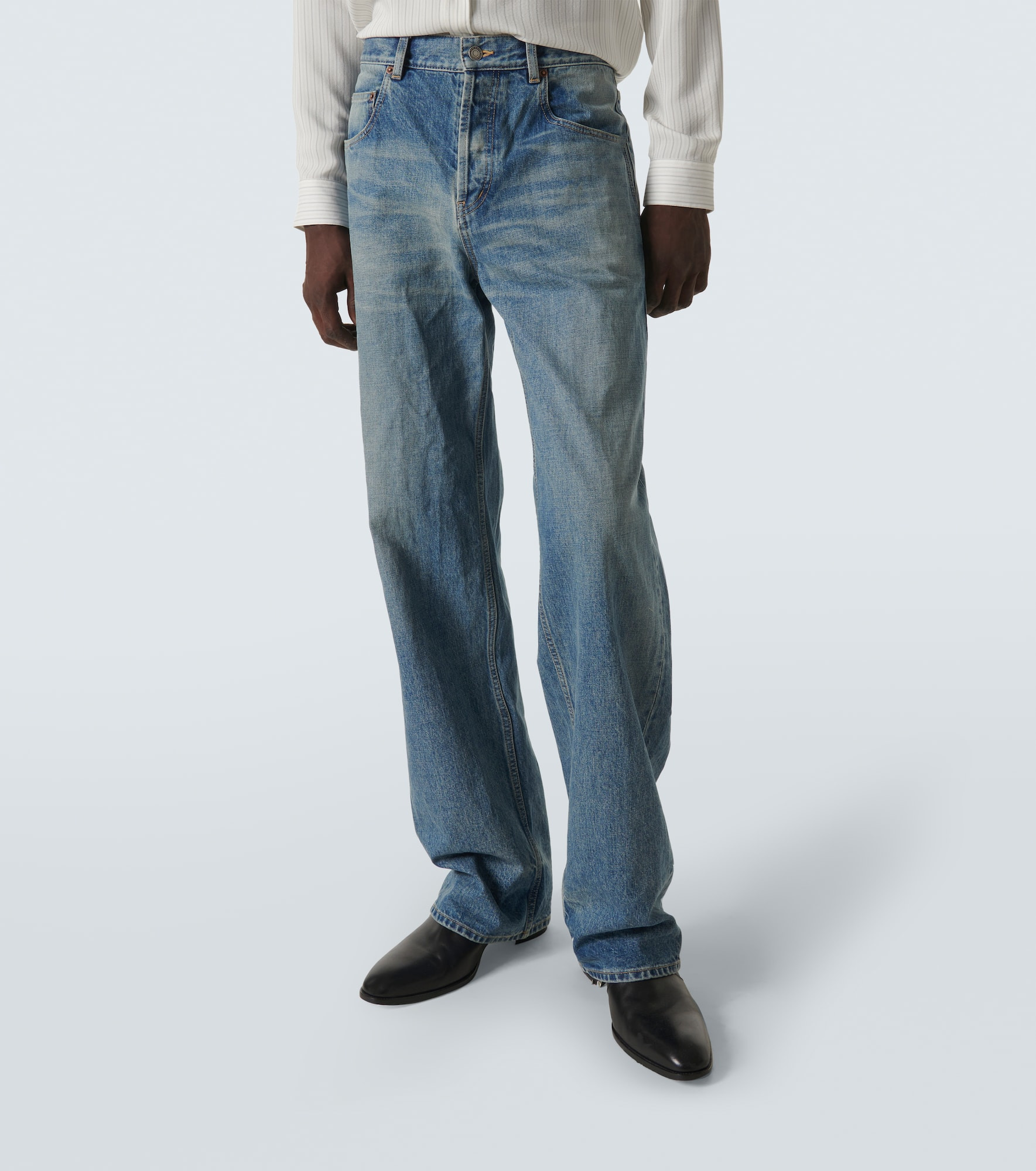 Mid-rise straight jeans - 3