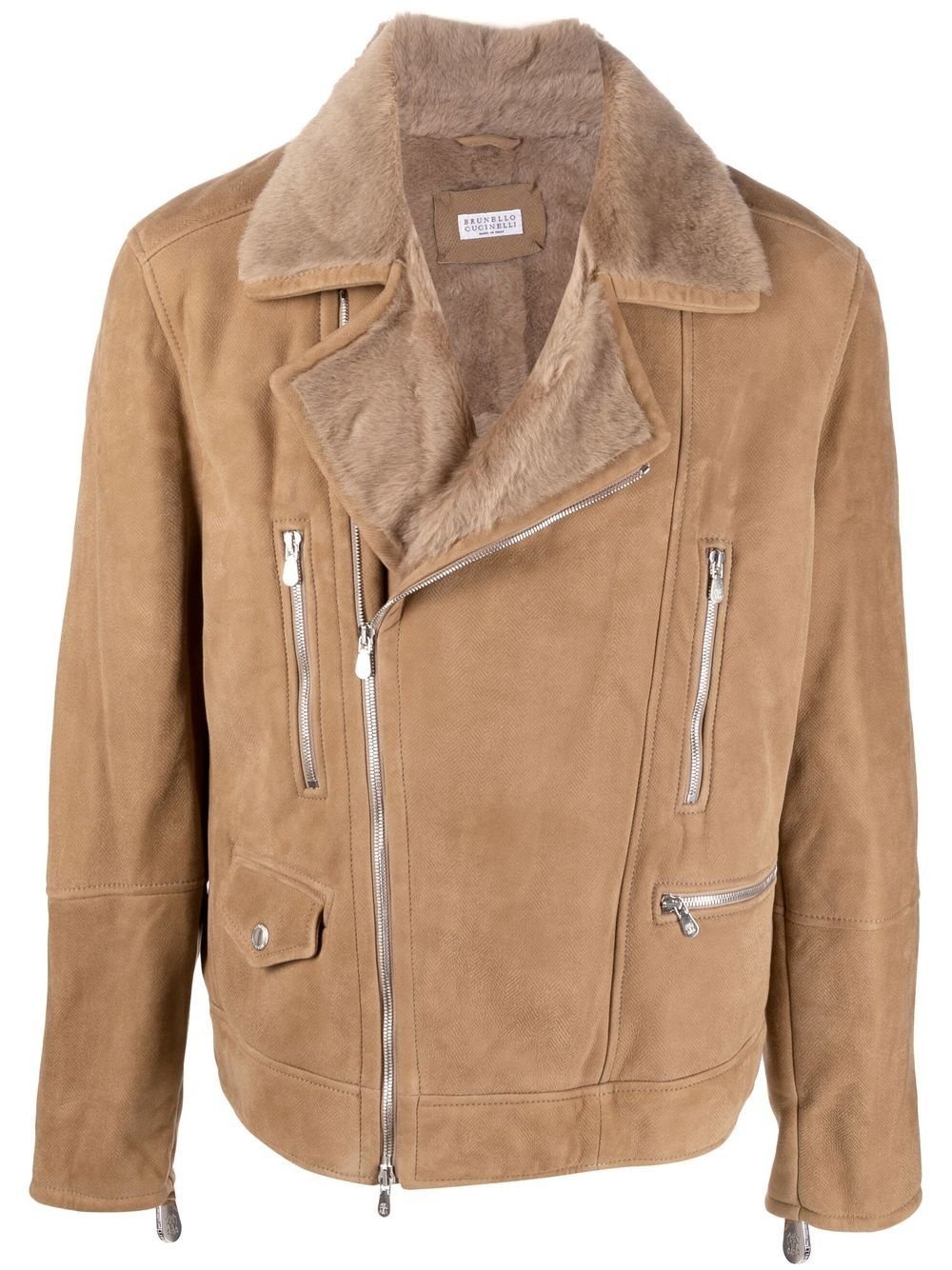 lambskin biker-jacket - 1