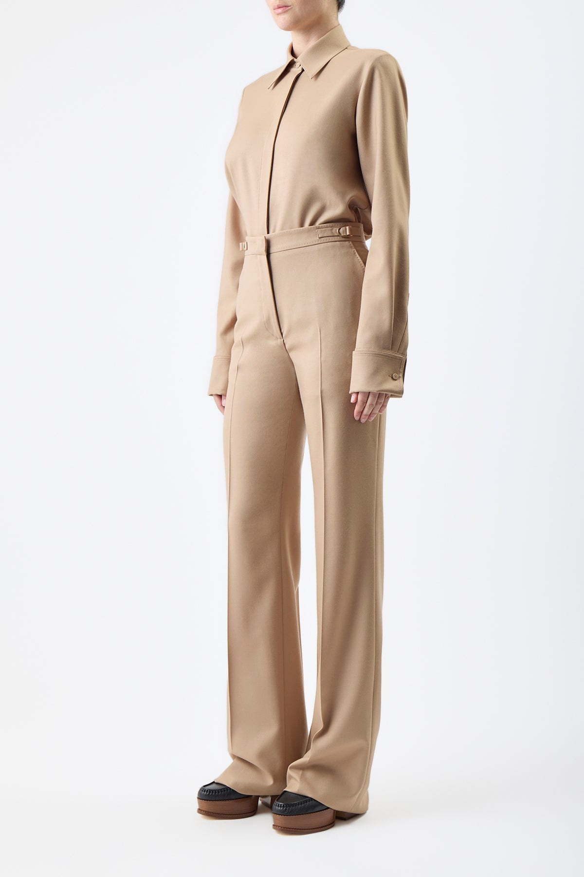 Etlin Shirt in Wool Twill - 3