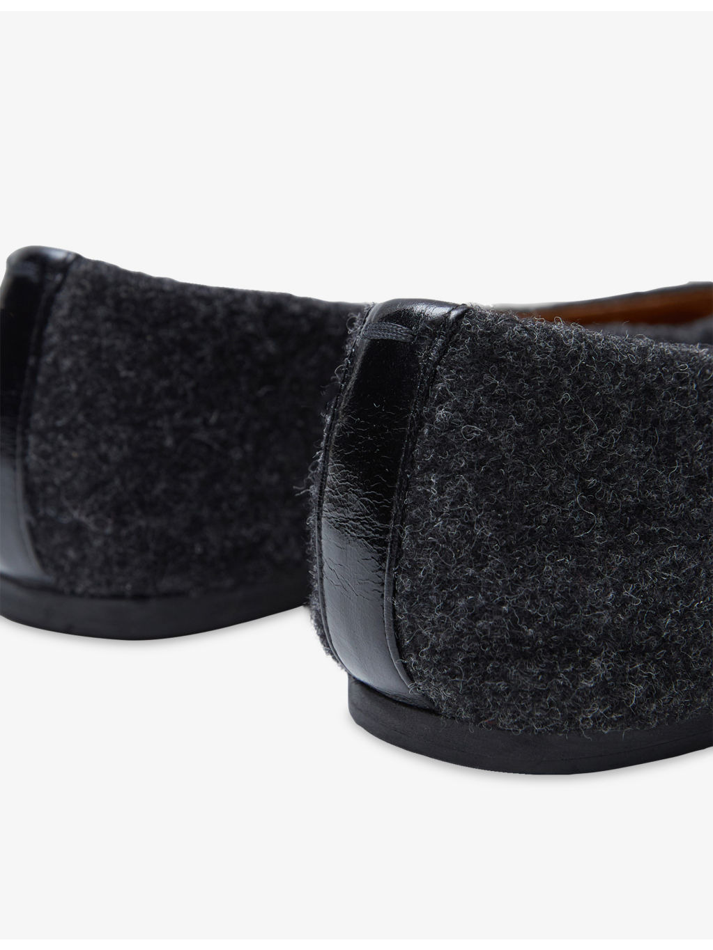 Textured Flannel Ballet Flats - 4