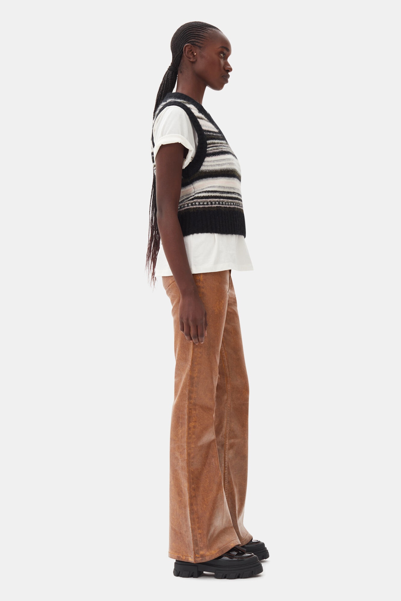 STRIPED KNIT VEST - 4