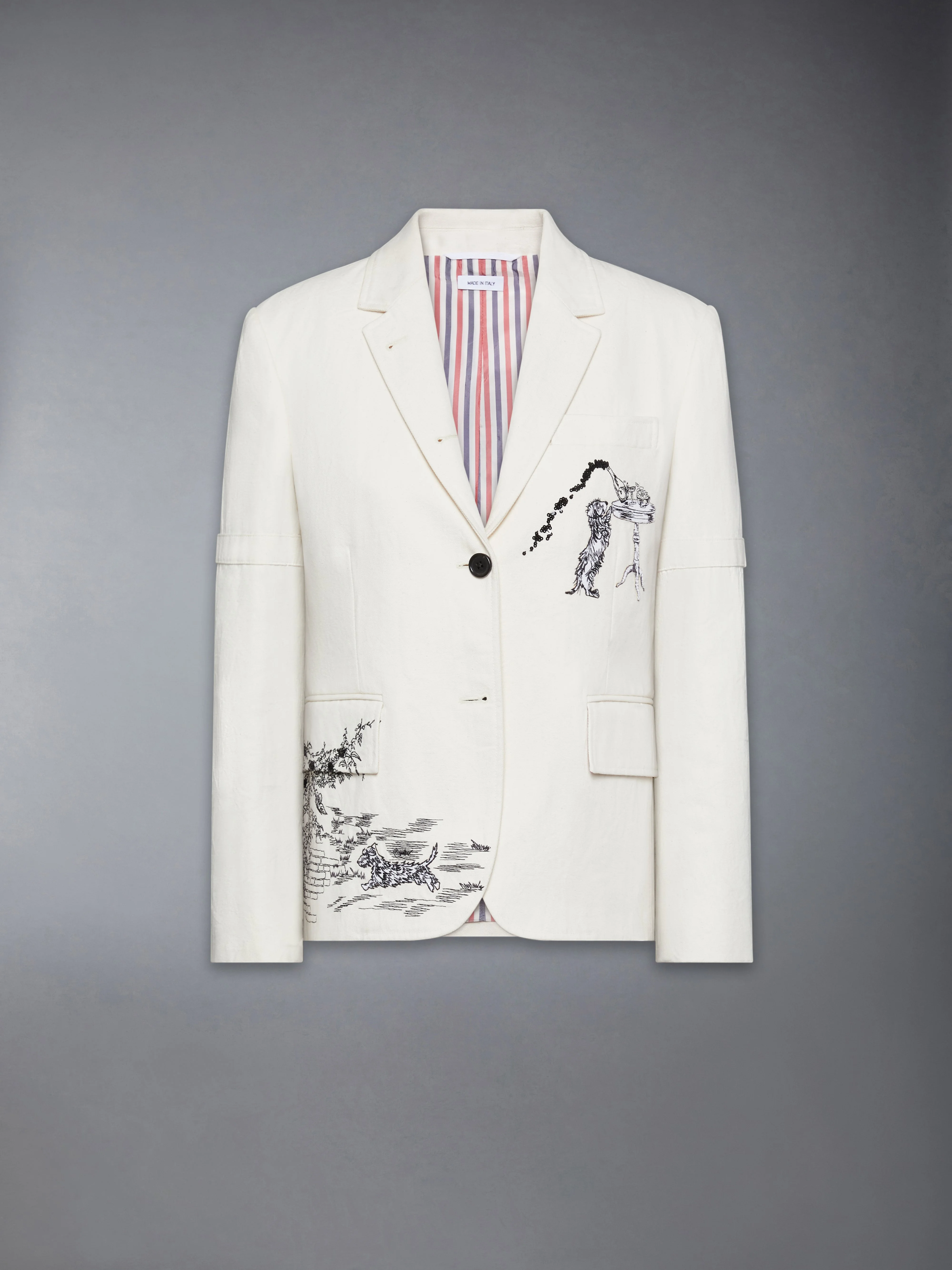 SOLID CANVAS UNCONSTRUCTED RELAXED FIT SPORTCOAT - 1