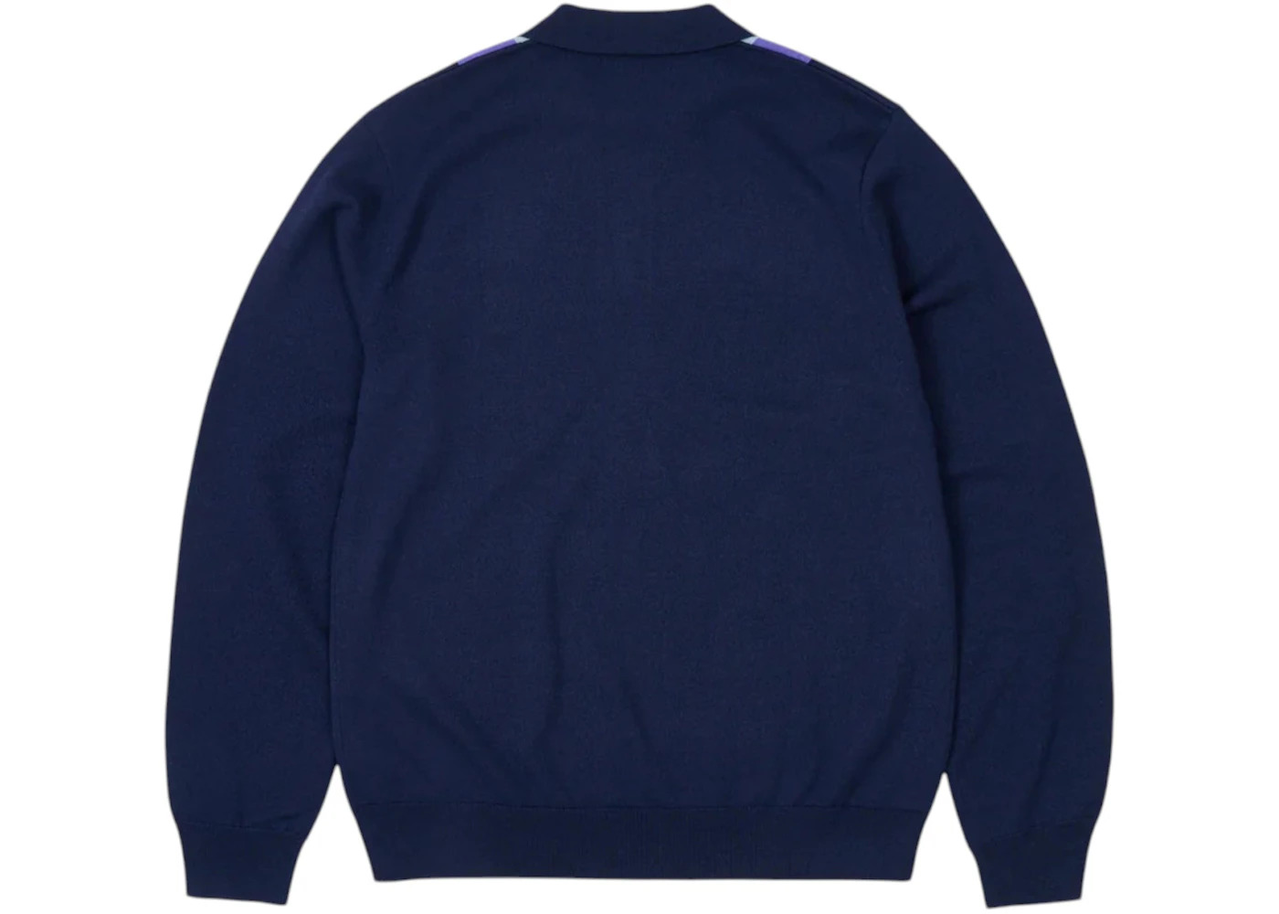 Palace Fred Perry Long Sleeve Knitted Shirt Peacoat - 2