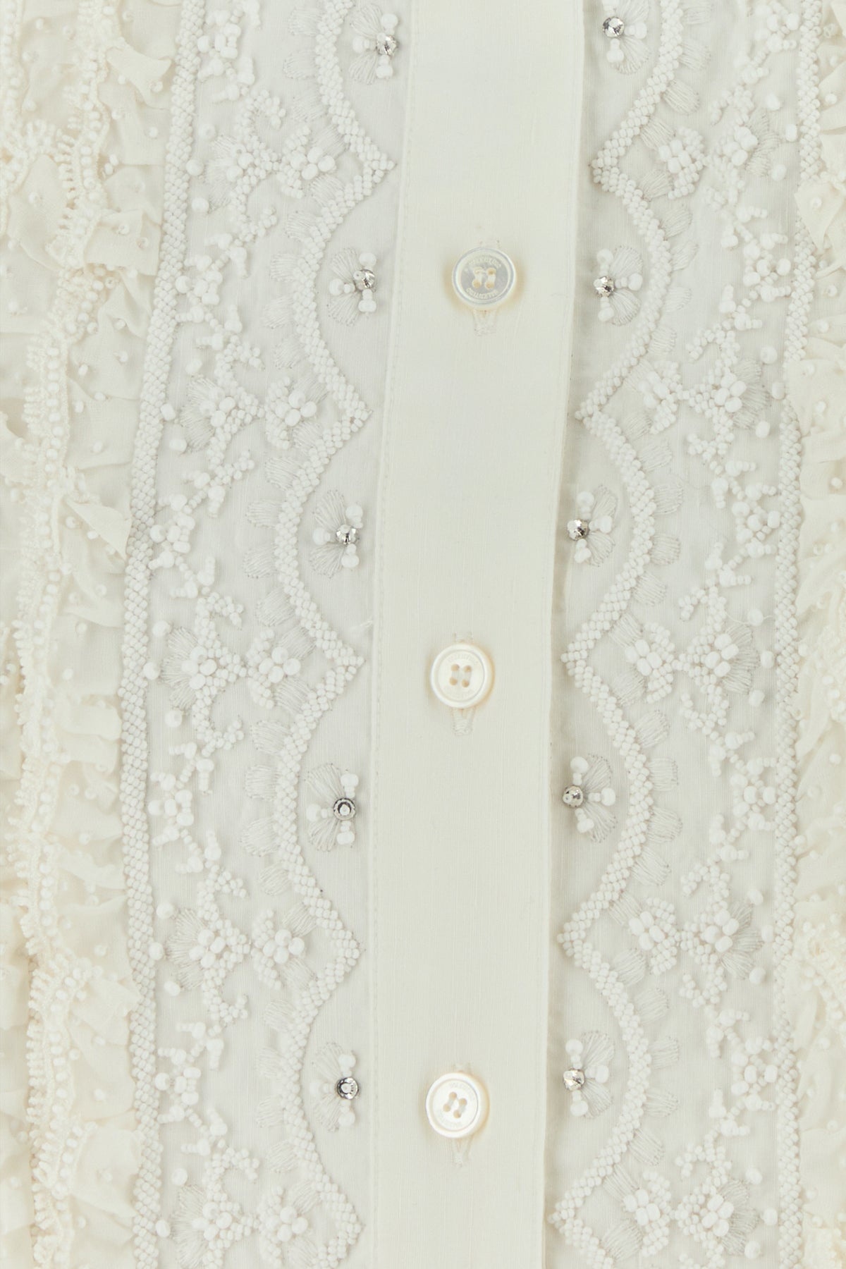 White cotton blend blouse - 5