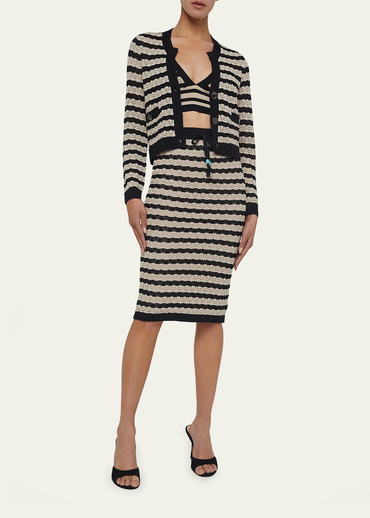 Orla Pointelle Knit Cardigan - 2