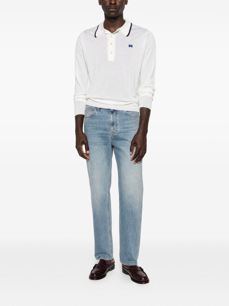 WALES BONNER x John Smedley logo-embroidery polo shirt outlook