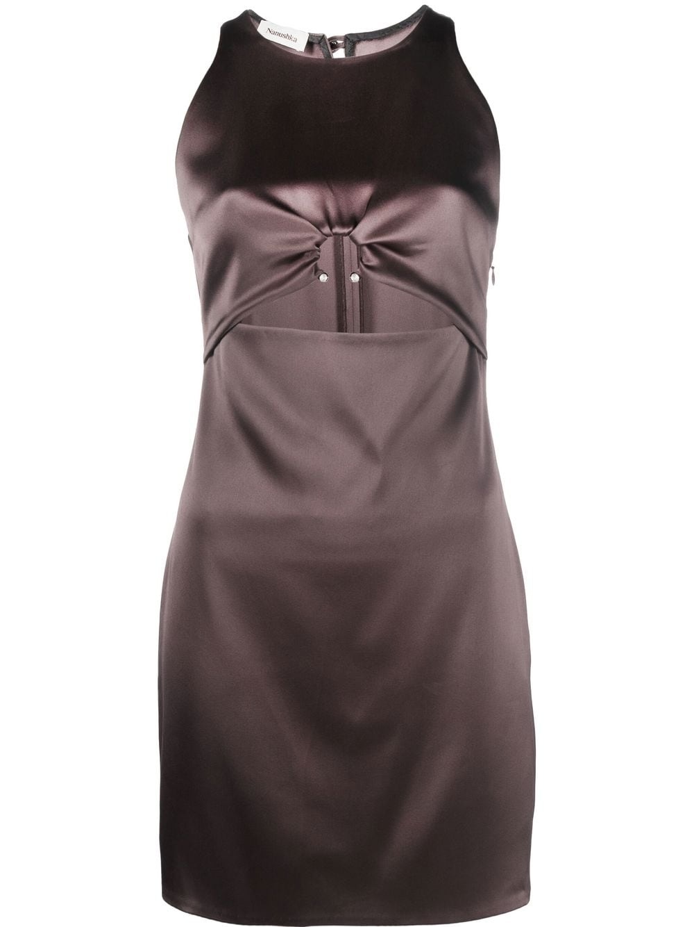 ring-detail cut-out mini dress - 1