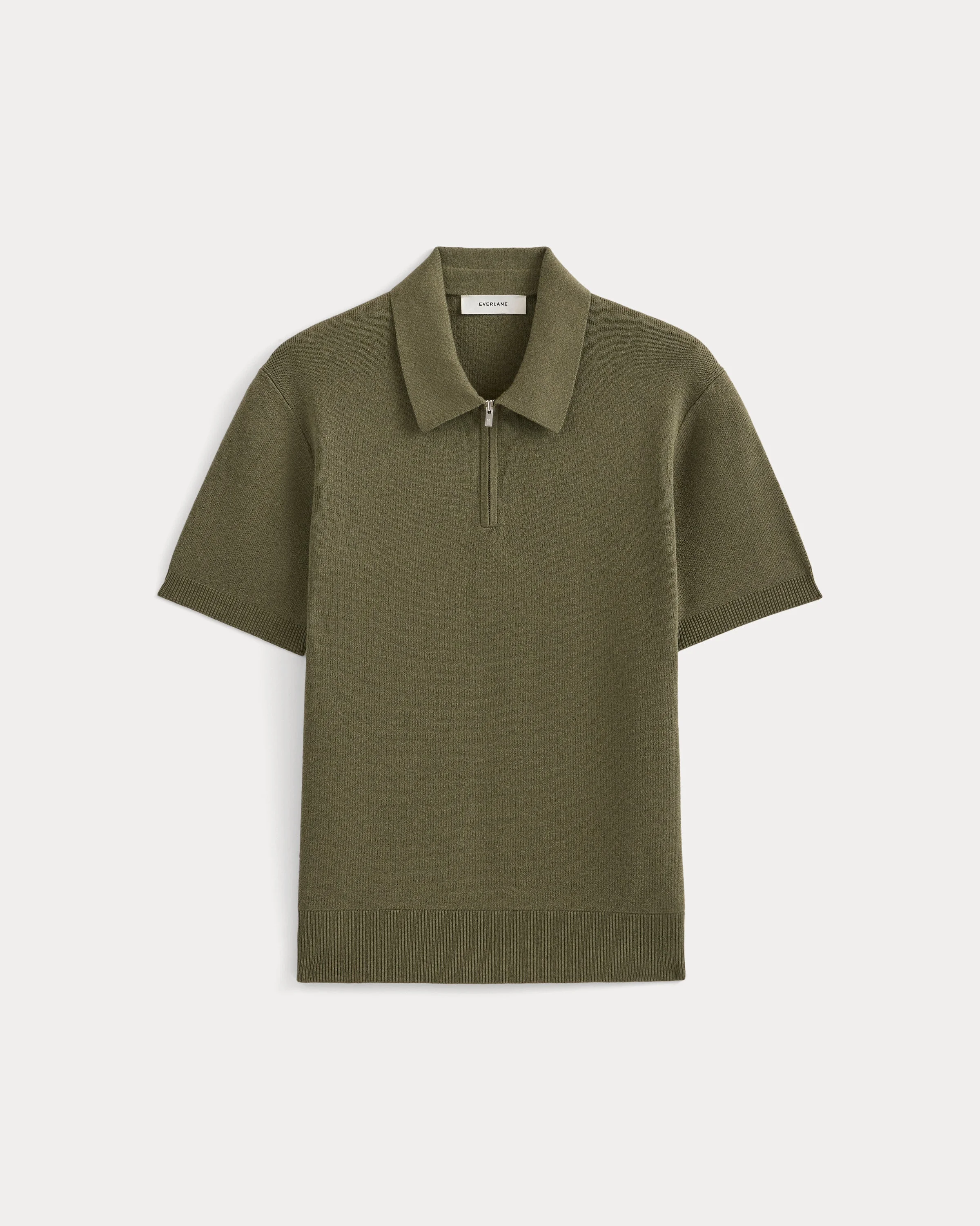 NO-SWEAT TEXTURED ZIP POLO - 1