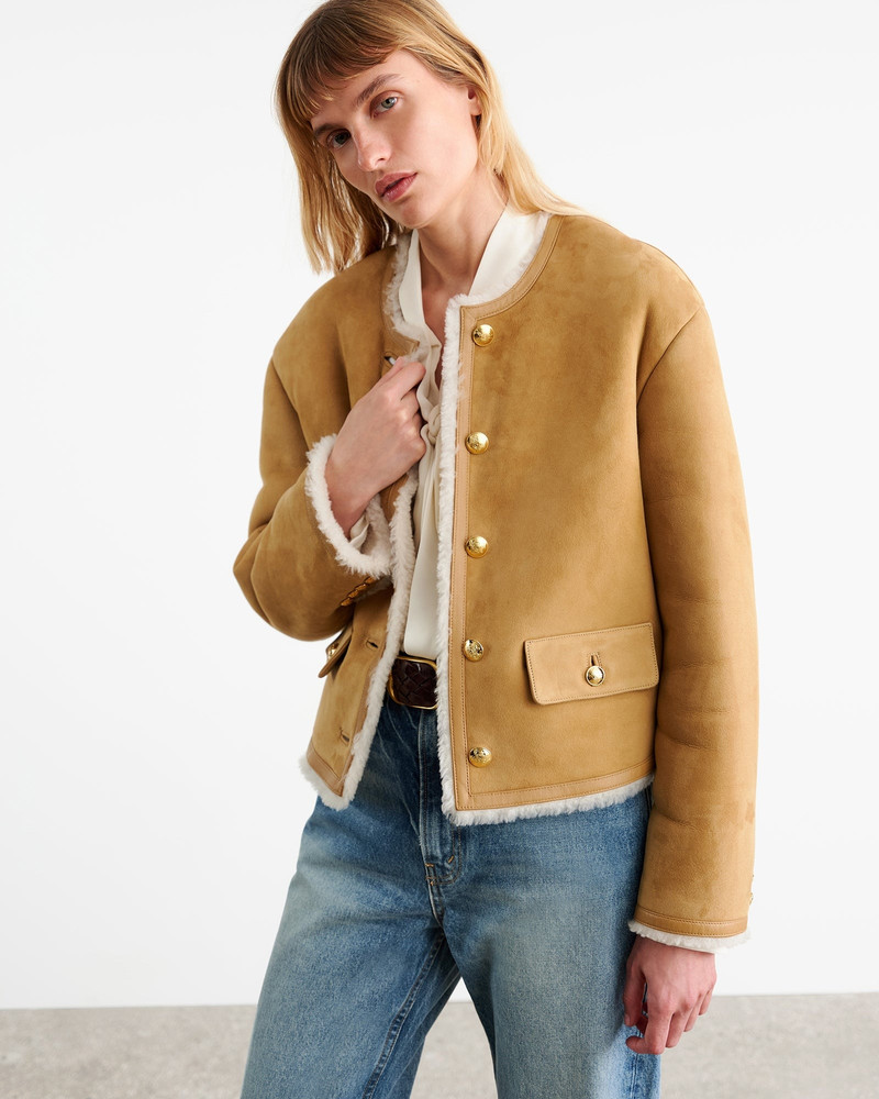 NILI LOTAN Zanie Shearling Jacket outlook