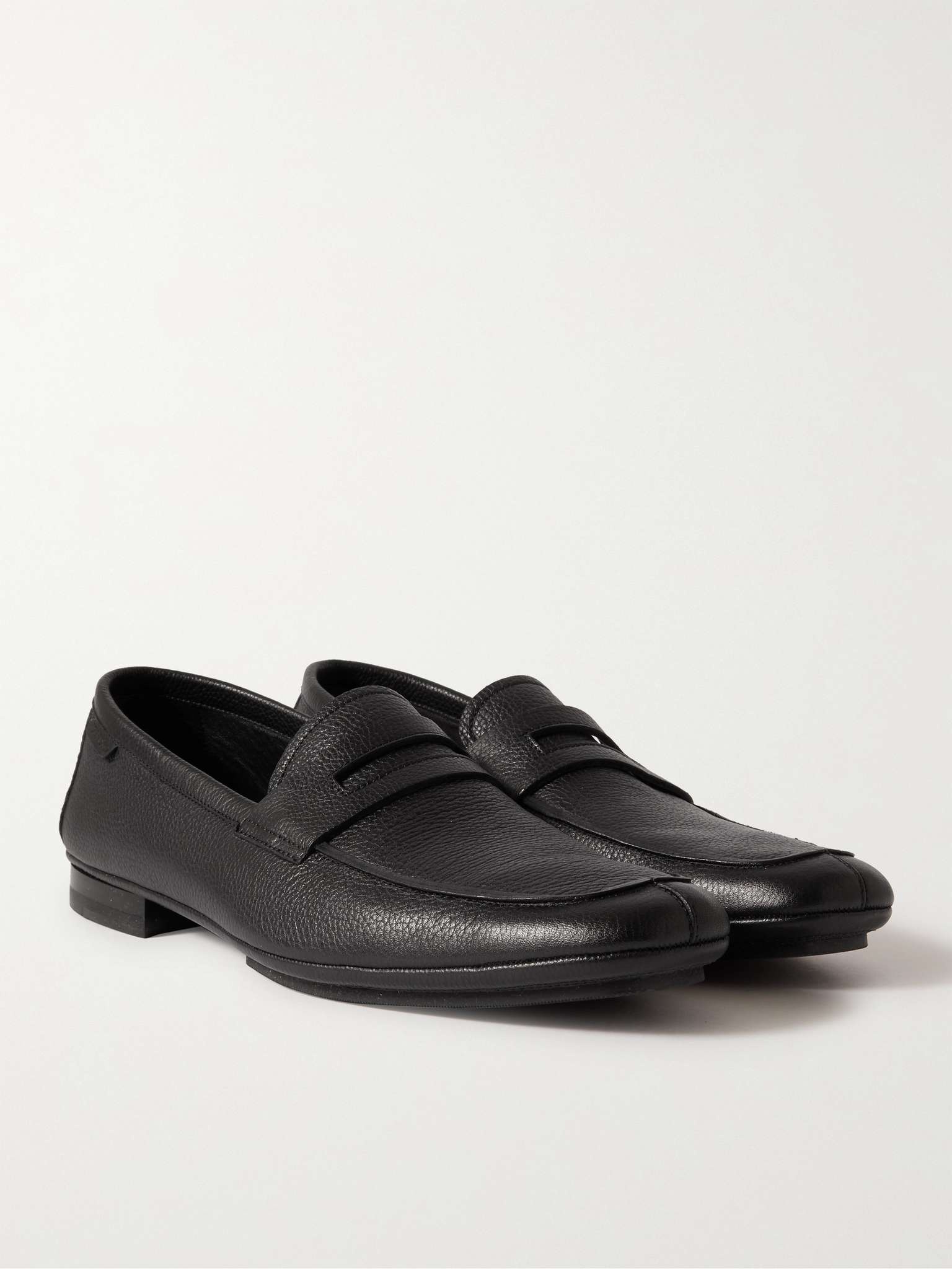 Berrick Pebble-Grain Leather Penny Loafers - 4