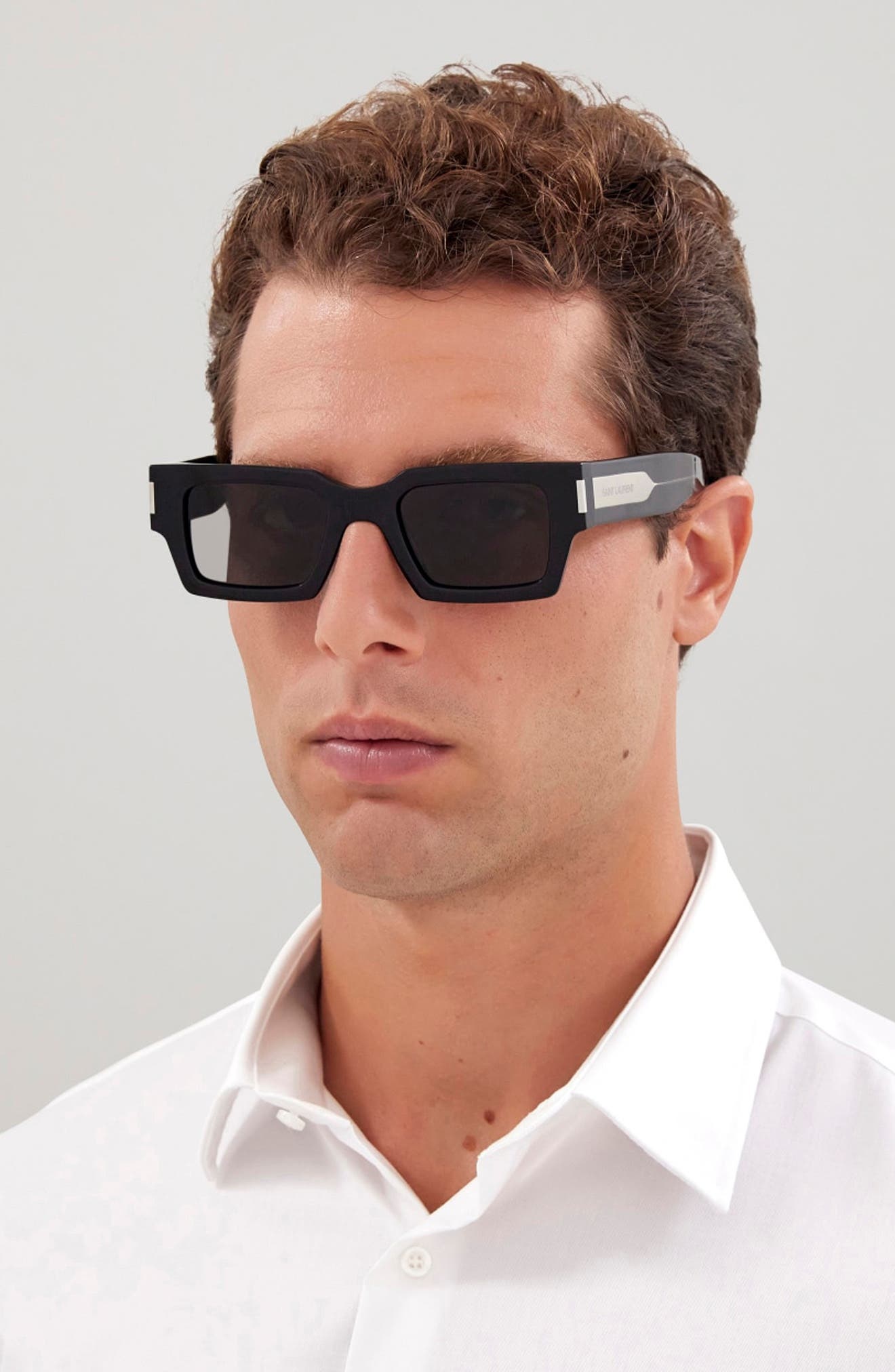 Saint Laurent 50mm Rectangular Sunglasses in Black at Nordstrom - 2