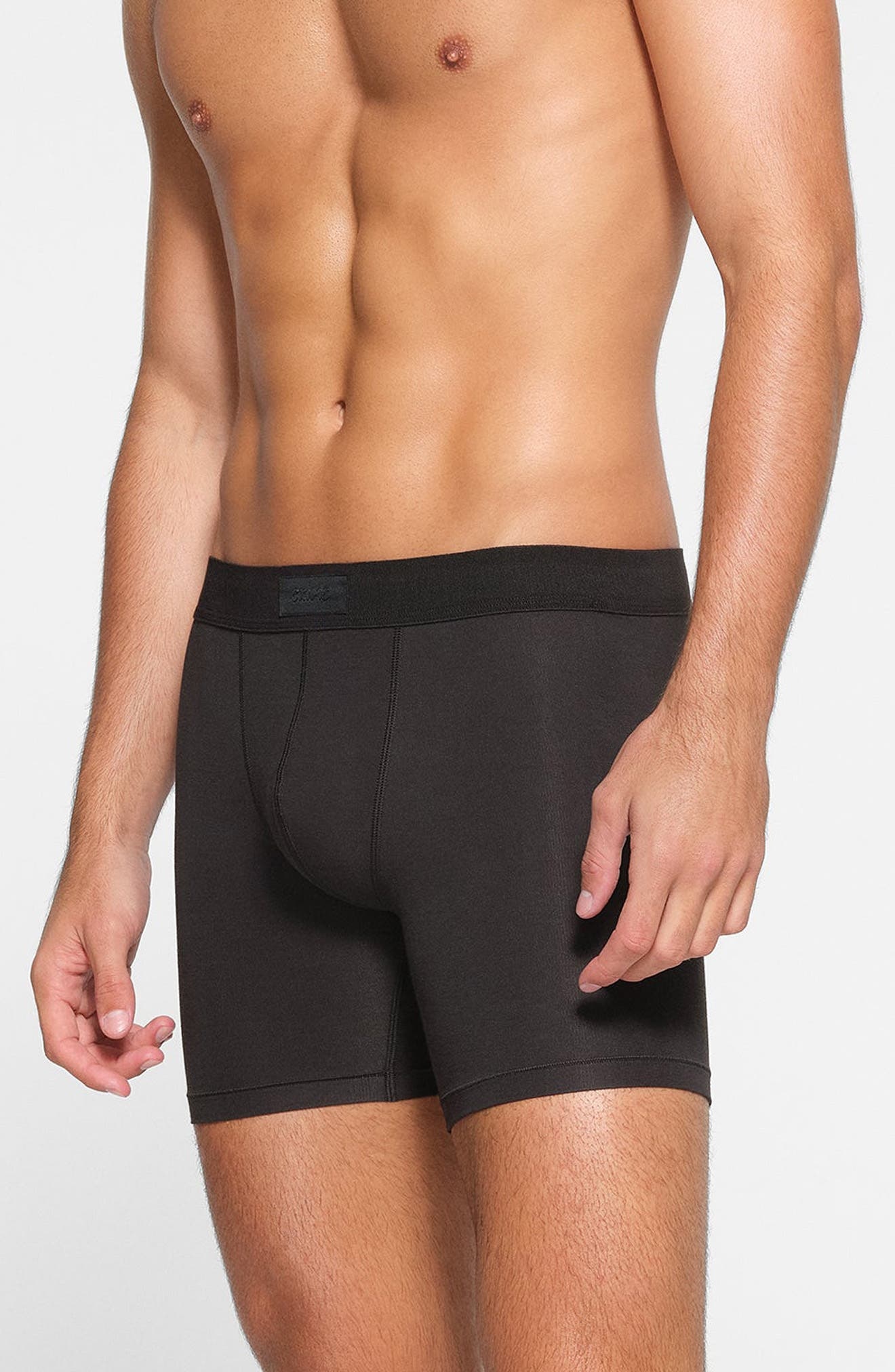 SKIMS 3-Pack 5-Inch Stretch Cotton & Modal Boxer Briefs in Onyx at Nordstrom - 4