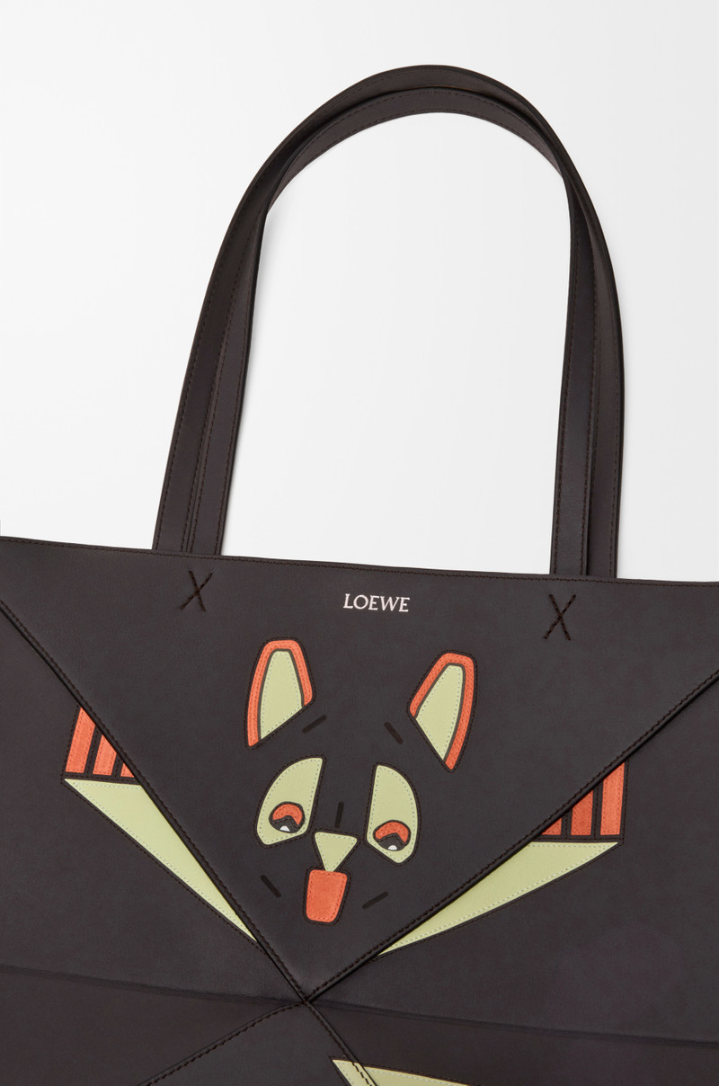 Futurist Cat medium Puzzle Fold tote in nappa calfskin 10