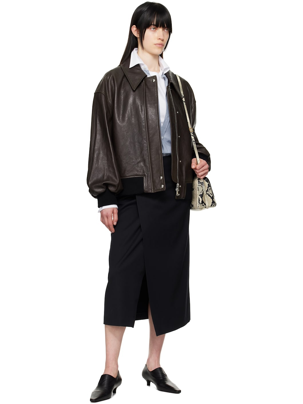Brown Shelman Leather Jacket - 5