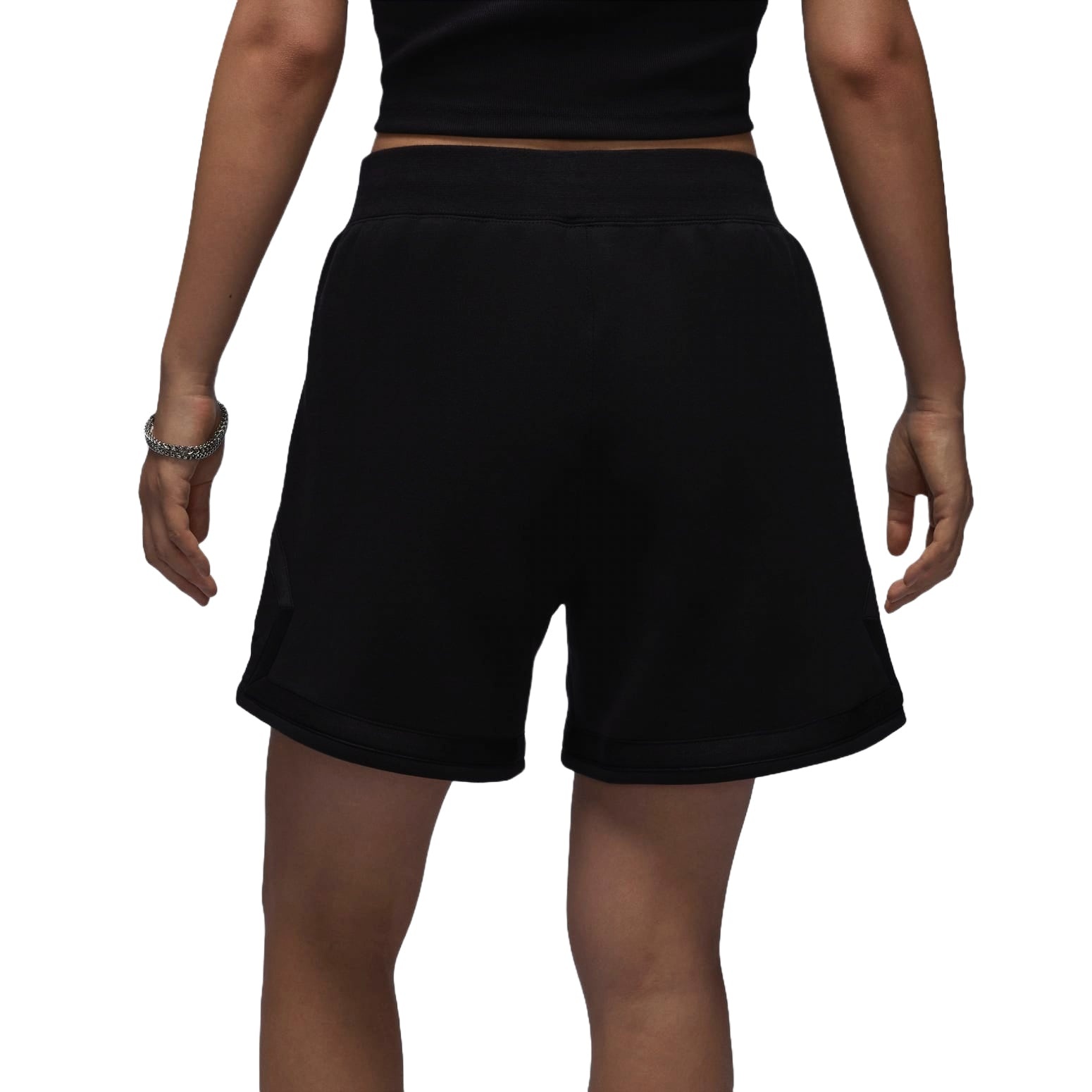 (WMNS) Air Jordan Flight Diamond Fleece Shorts Asia Sizing 'Black' FV7057-010 - 2