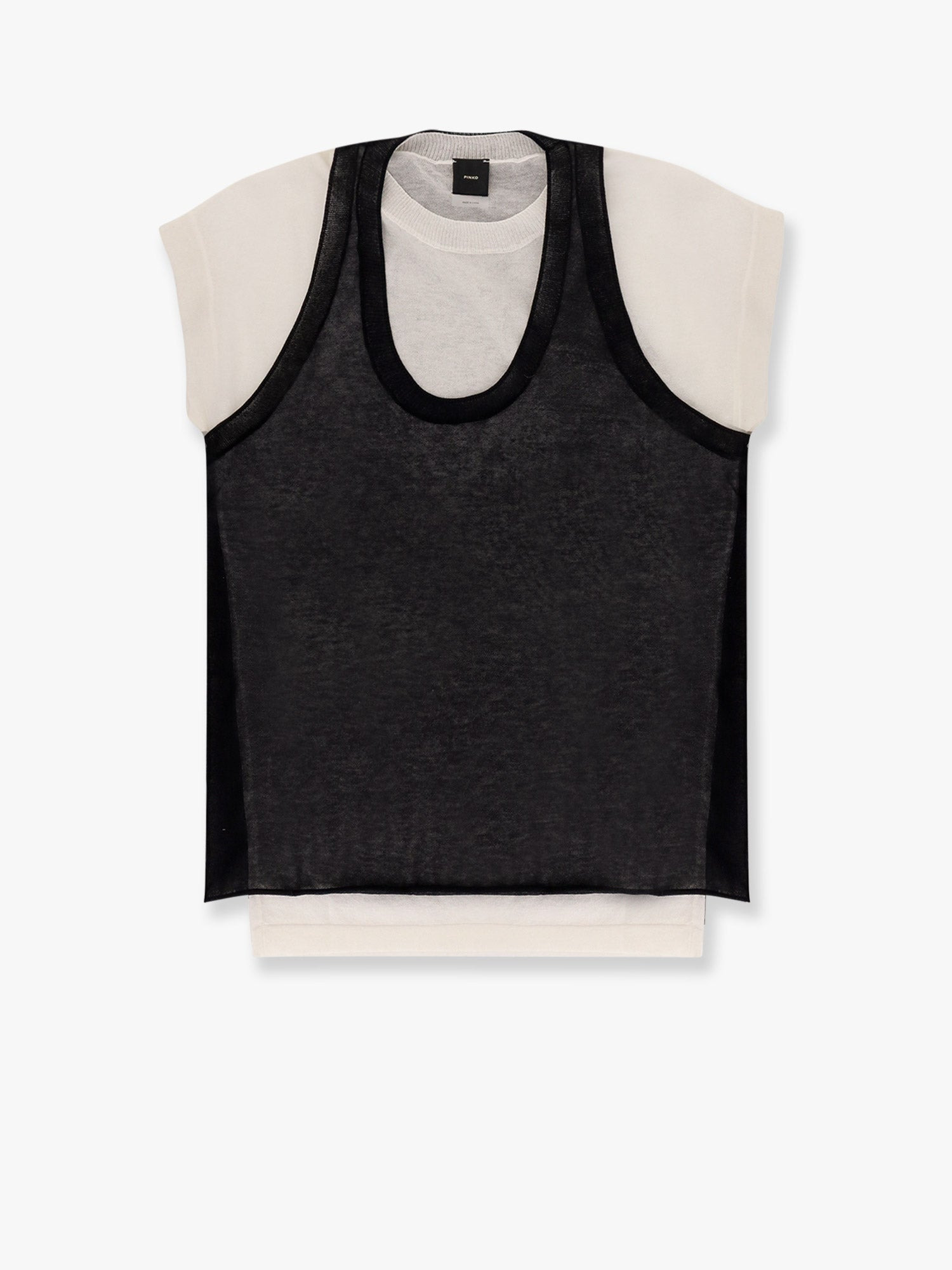 Pinko Mark Cotton Blend T-Shirt With Combined Top - 1