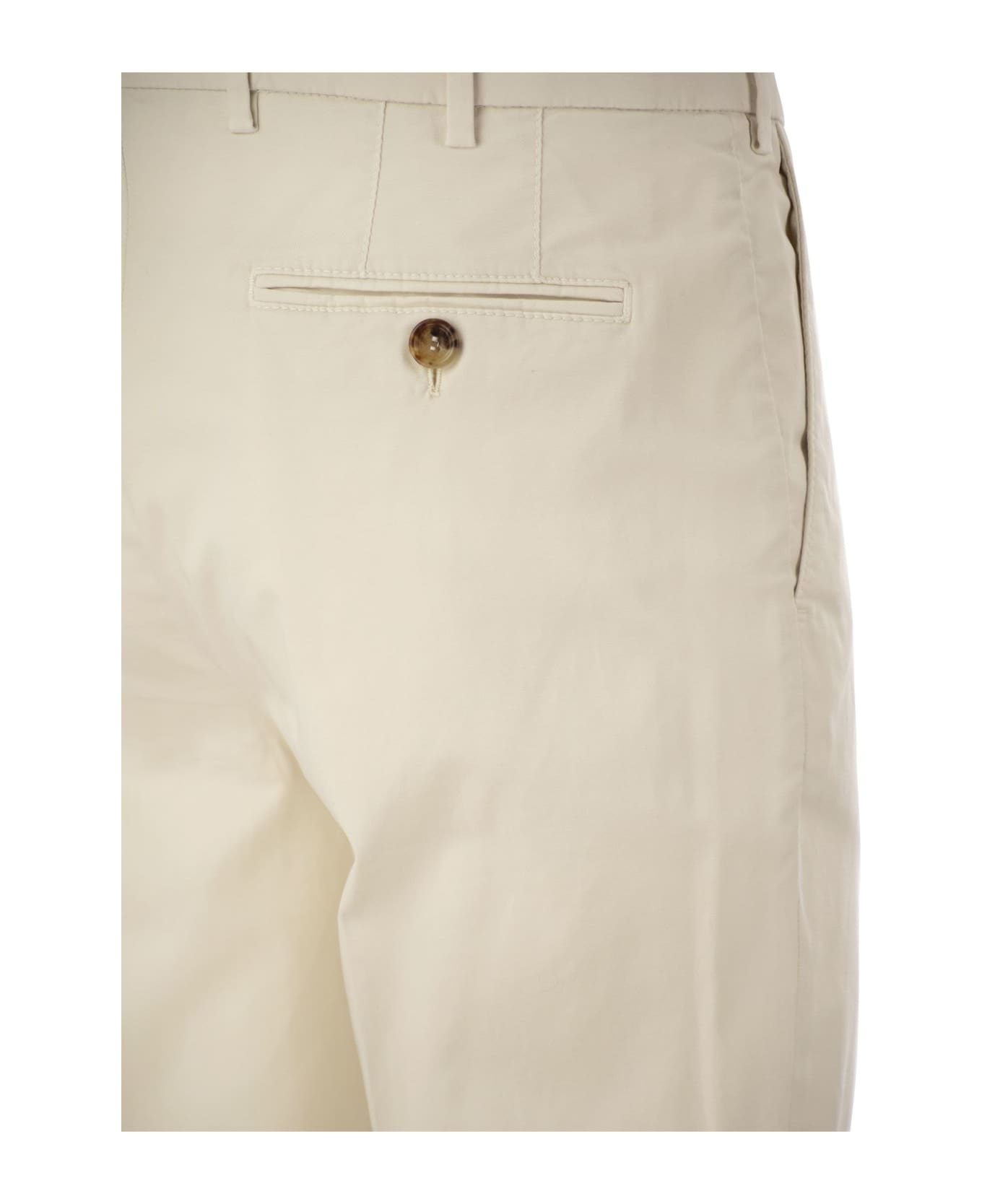 Italian Fit Cotton Gabardine Trousers - 4