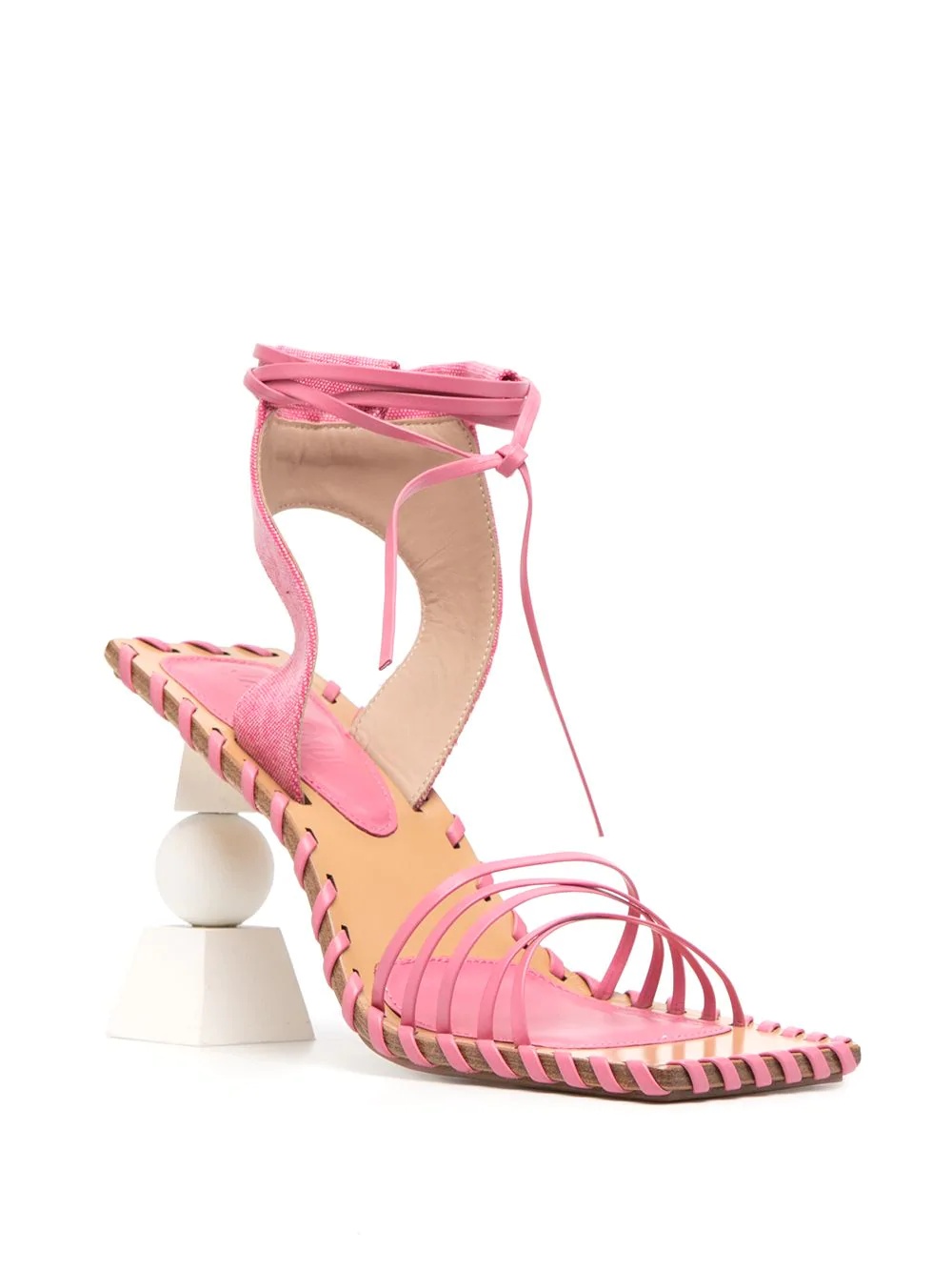 sculptural-heel sandals - 2