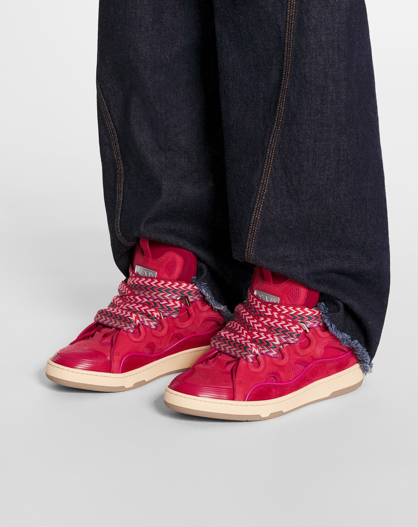 LEATHER CURB SNEAKERS - 3