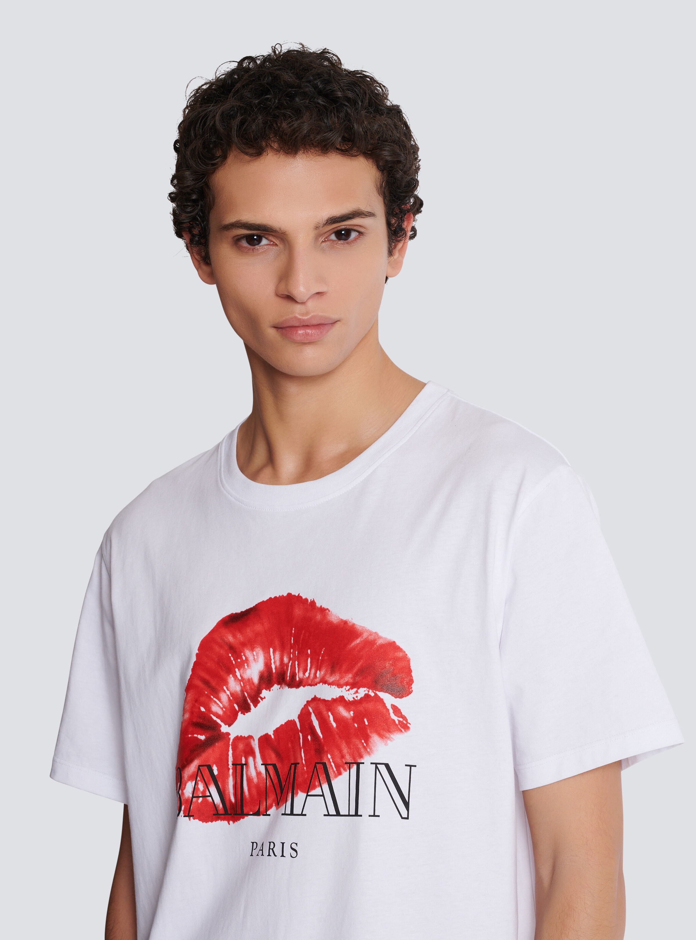 Relaxed T-shirt with Kiss print - 7