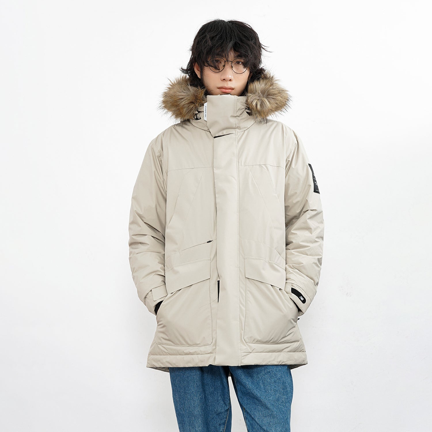 New Balance Warm Hooded Down Jacket 'White' 5PB42201-DB - 6