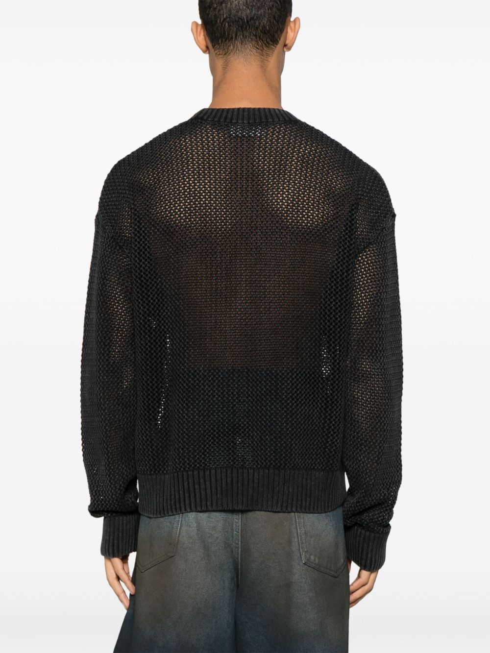 open-gauge sweater - 4