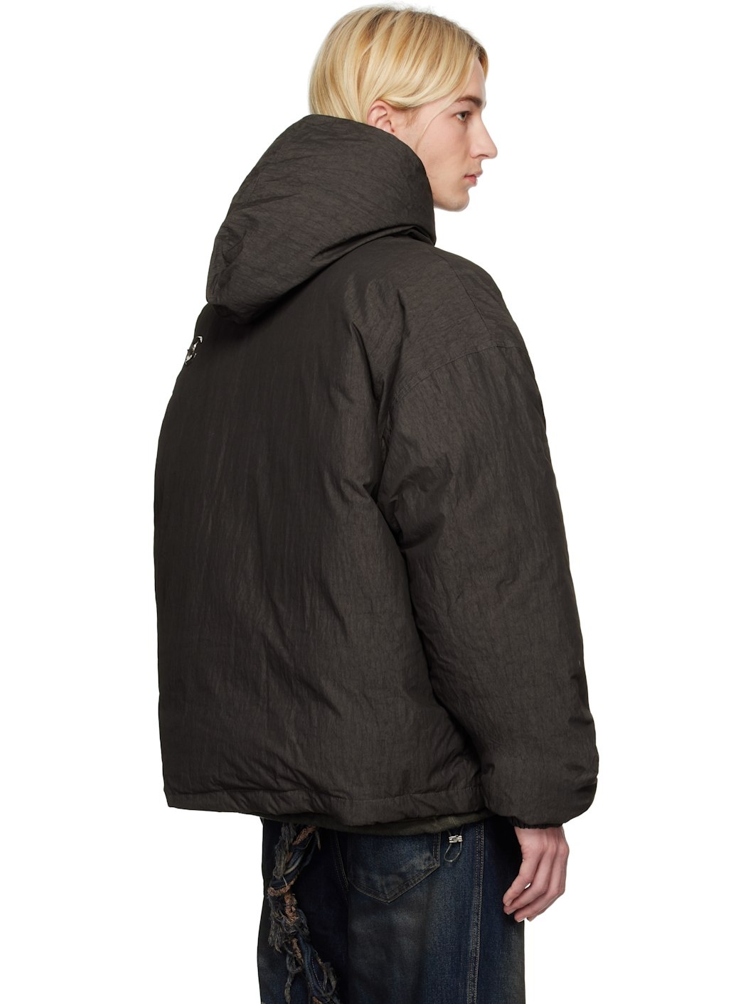Black Armor Down Jacket - 3