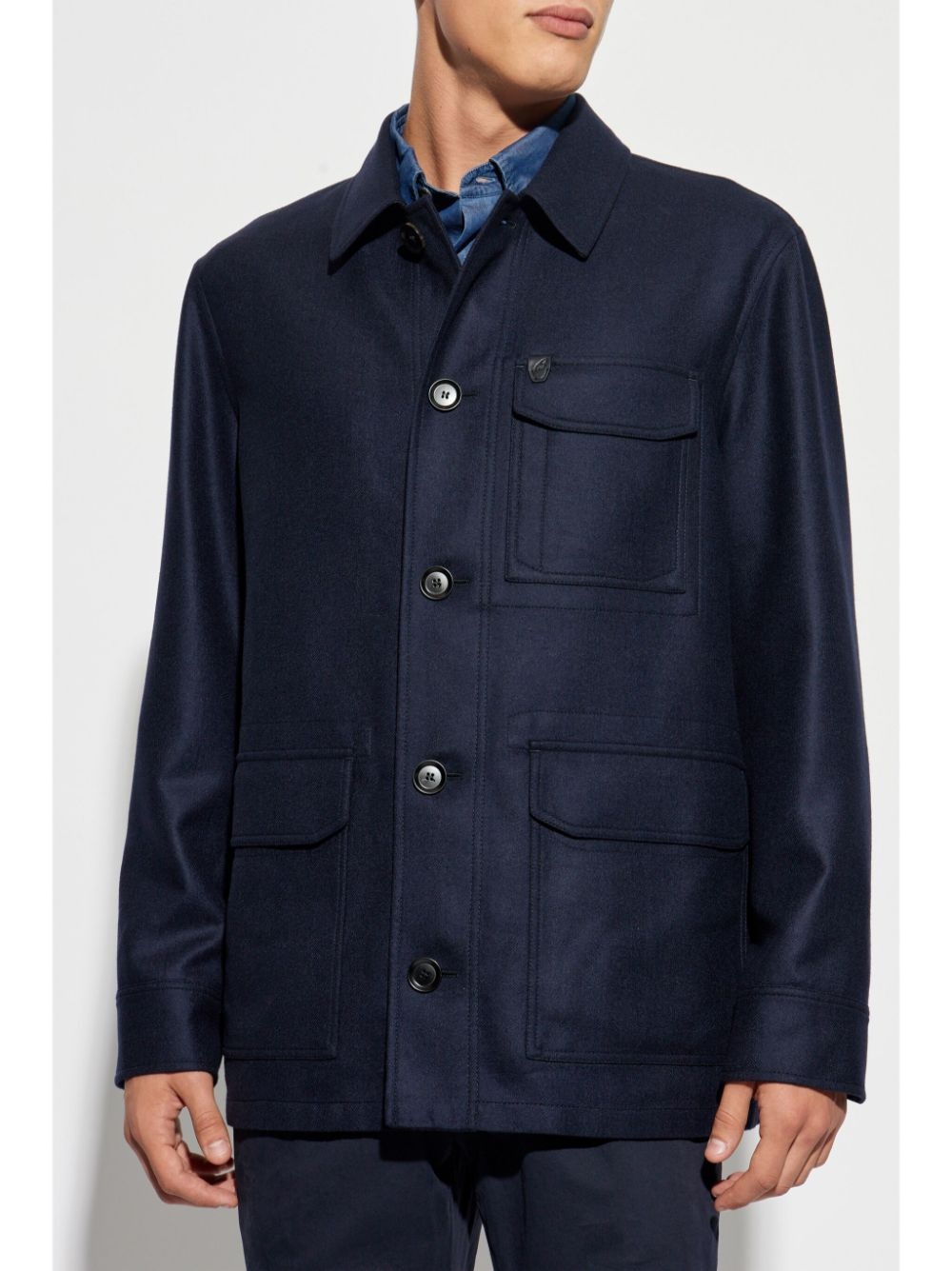 buttoned wool jacket - 3