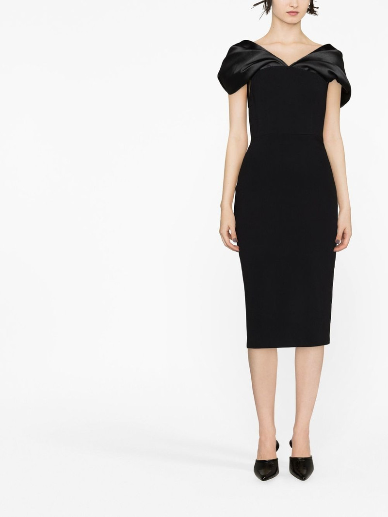 SOLACE LONDON Wrenley off-shoulder midi dress outlook