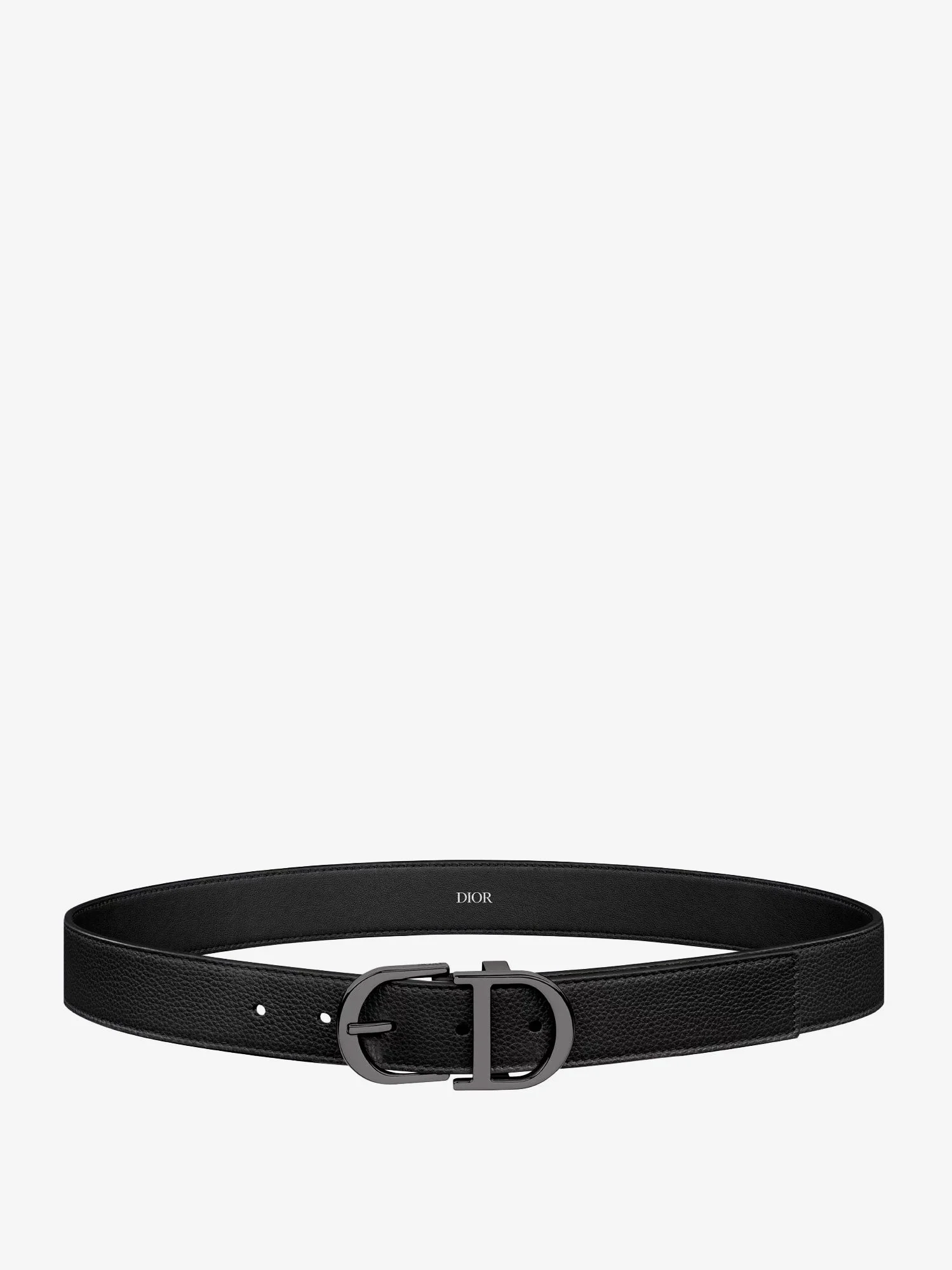 Dior Leather Belt With Metal Cd Logo - 1