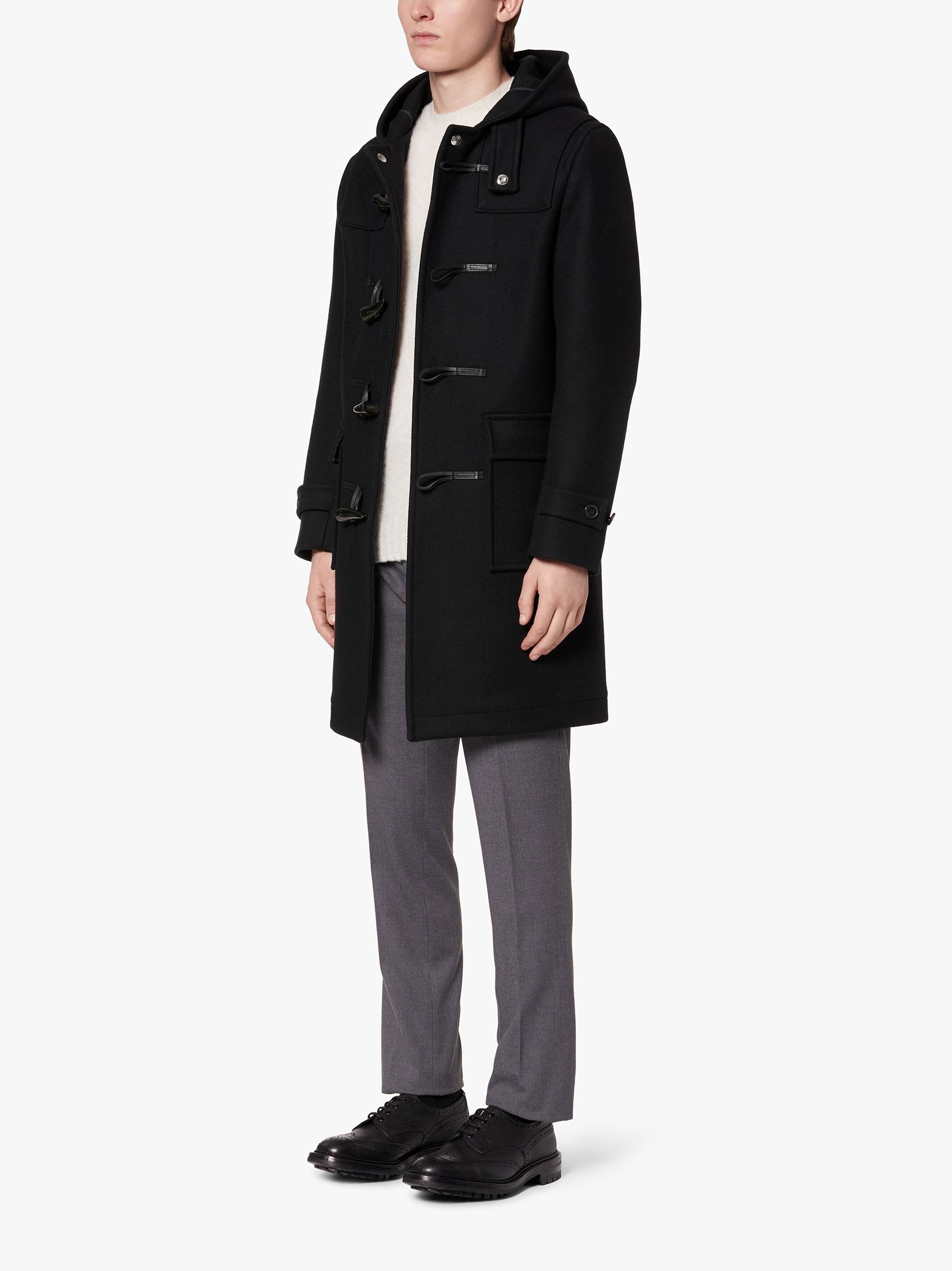 WEIR DARK NAVY WOOL DUFFLE COAT | GM-013S - 4