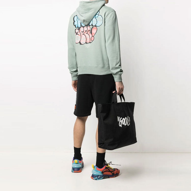 Off-White SS21 Graffiti Logo Printing Green OMBB034R21FLE0055041 - 5