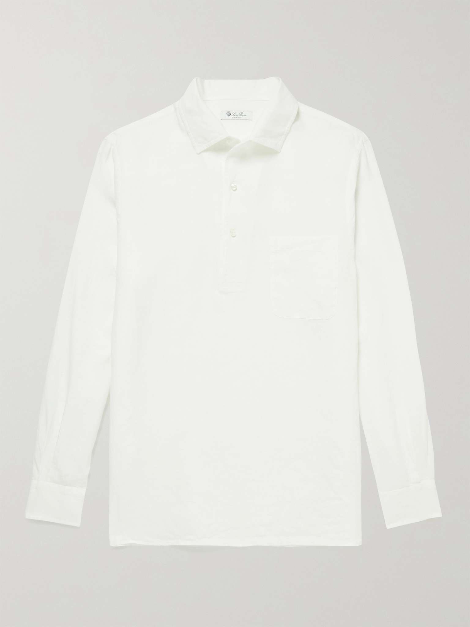 Andre Linen Half-Placket Shirt - 1