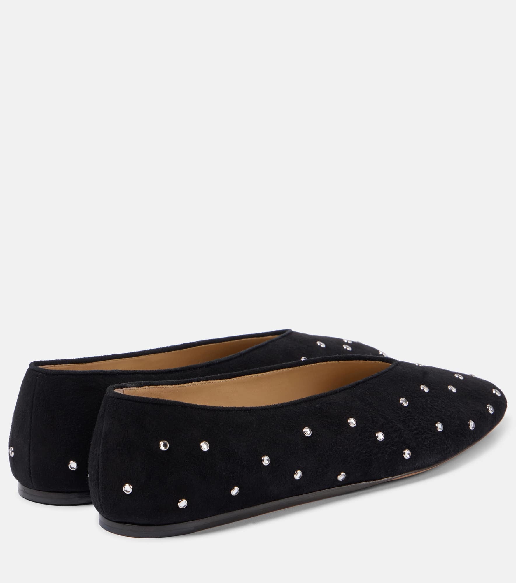 Regency embellished suede ballet flats - 2