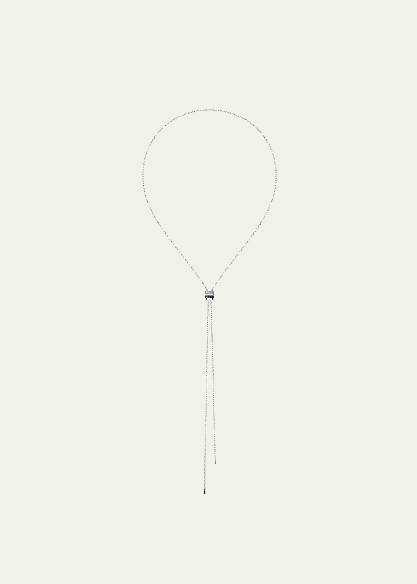 Quatre Black Edition Small 18K White Gold Tie Necklace - 1