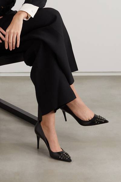 Valentino Valentino Garavani Rockstud matte and patent-leather pumps outlook