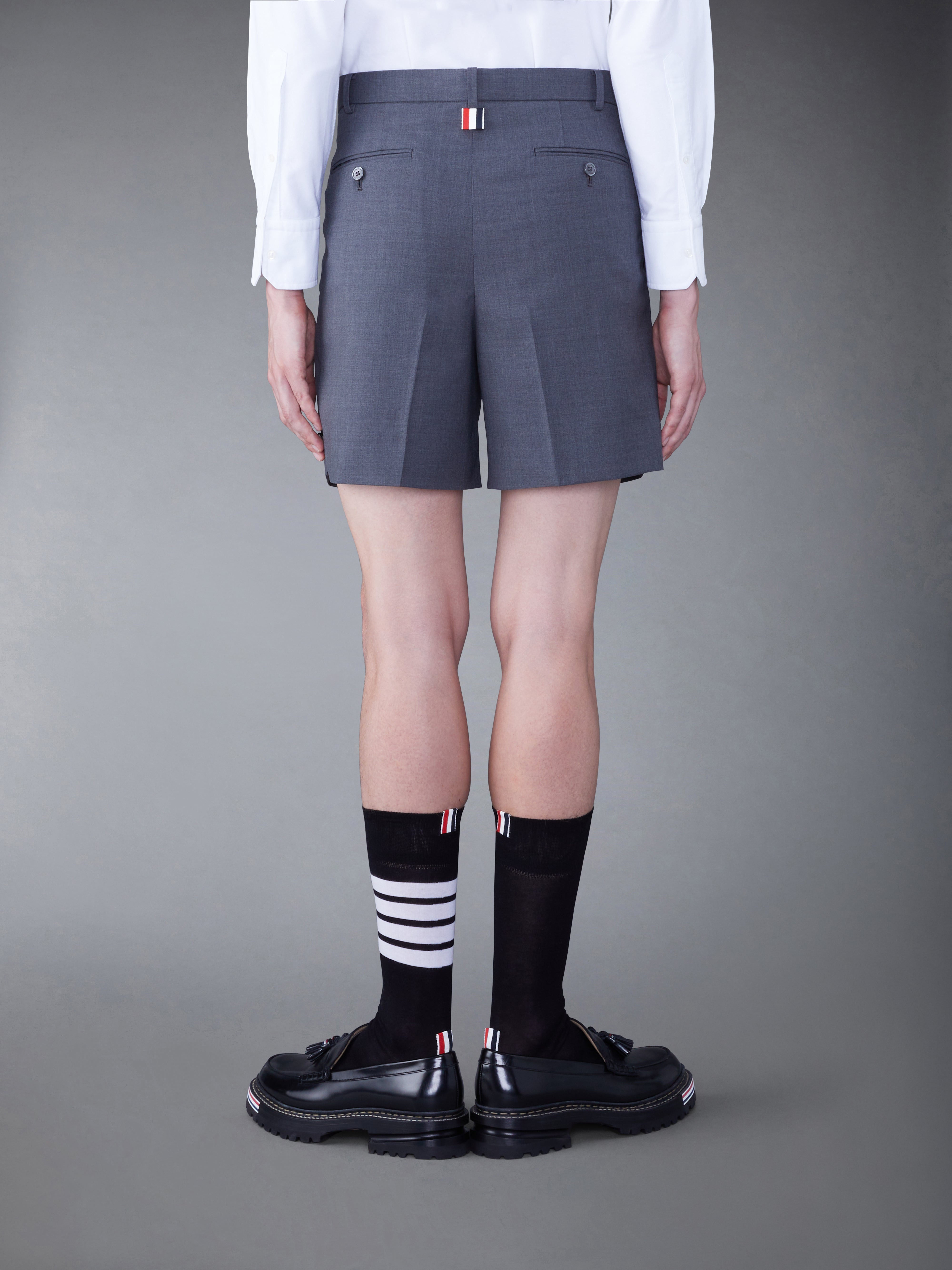 concealed-fastening wool tailored shorts - 2