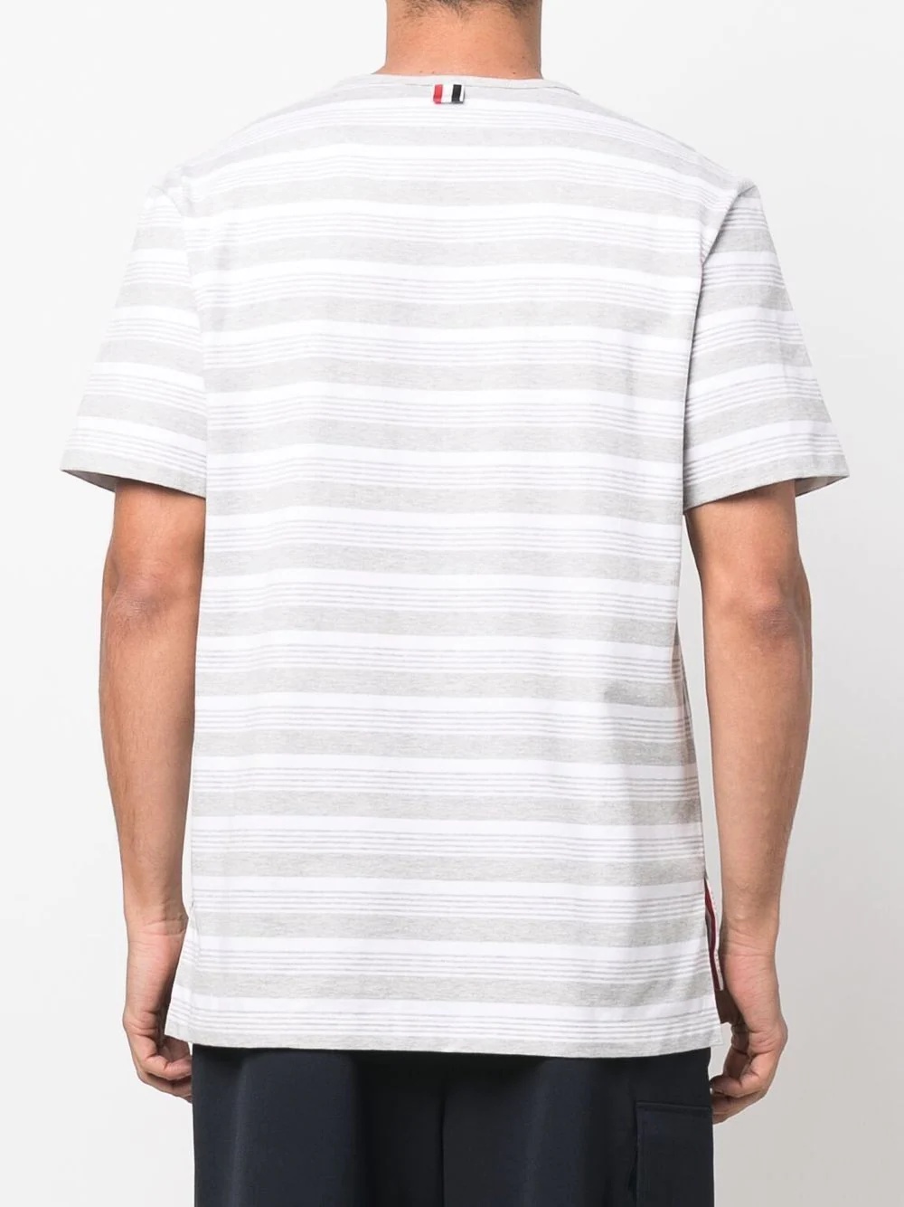 logo-patch striped T-shirt - 4