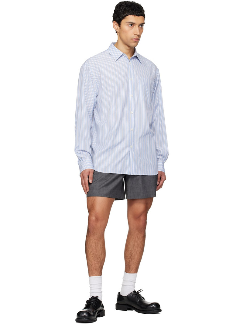 We11done Blue Striped Basic Shirt outlook