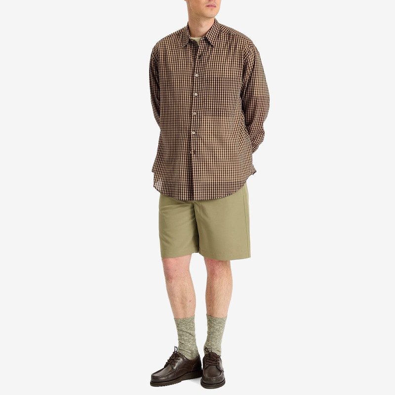 AURALEE Auralee Airy Light Cotton Check Big Shirt outlook